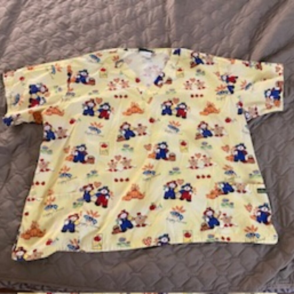 Scrub top plus size harvest-thanksgiving themed